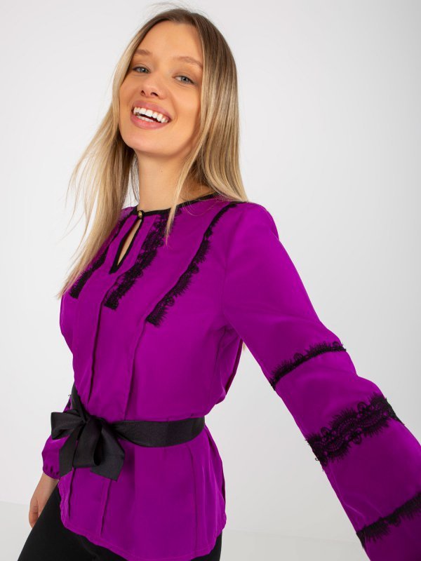 Bluzka-LK-BZ-506122.35X-fioletowy rozmiar - 42