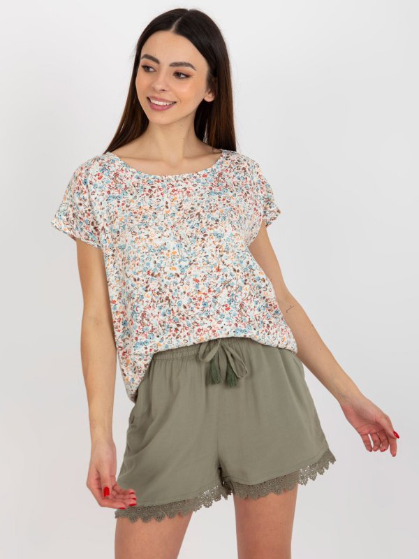 Bluzka-D73771R10978Q-wielokolorowy rozmiar - S