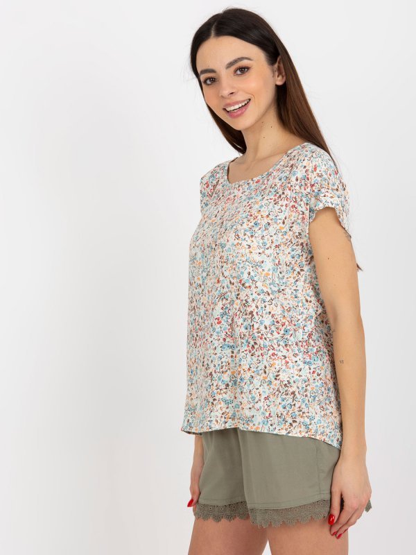 Bluzka-D73771R10978Q-wielokolorowy rozmiar - XS