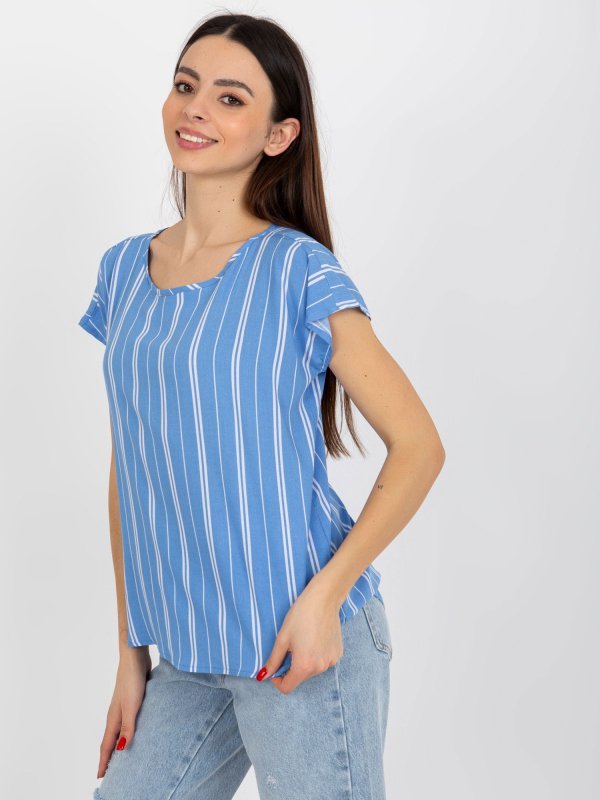 Bluzka-D73771R10978Q-niebieski rozmiar - S