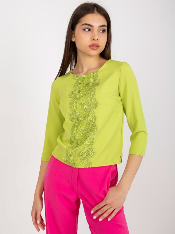 Bluzka-LK-BZ-506522.07-limonkowy rozmiar - 42