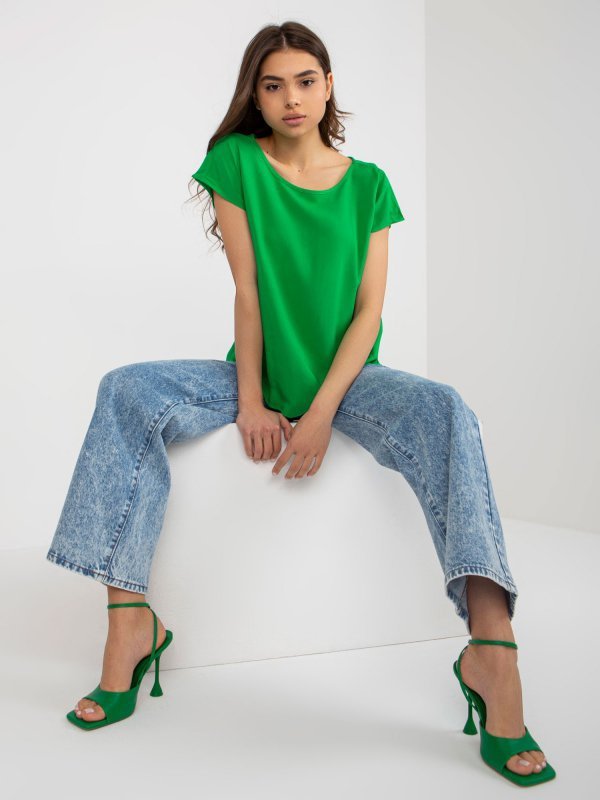 Bluzka-D73761R10978O-zielony rozmiar - S