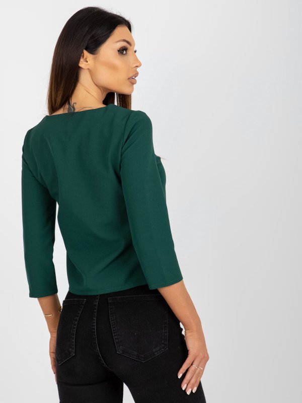 Bluzka-LK-BZ-506522.07-ciemny zielony rozmiar - 36