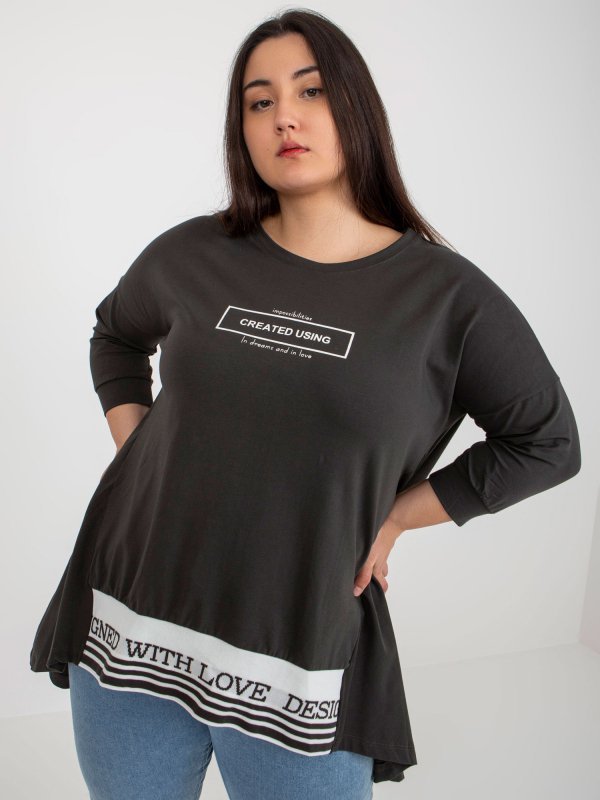 Tunika-RV-TU-7779.69-ciemny khaki rozmiar - ONE SIZE