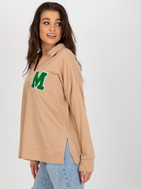 Bluzka-LK-BZ-509270.43-camelowy rozmiar - ONE SIZE