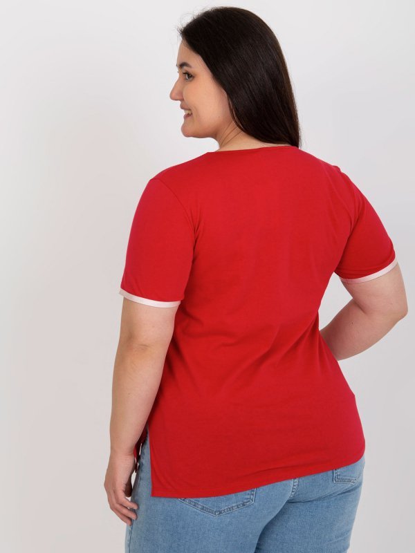 T-shirt-LK-TS-506819.74P-czerwony rozmiar - 48