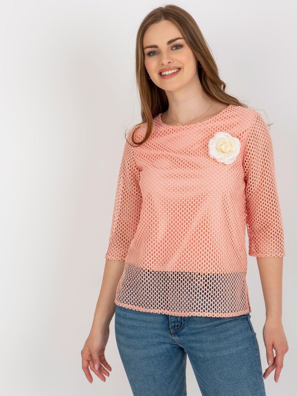 Bluzka-LK-BZ-506642.94-brzoskwiniowy rozmiar - 36