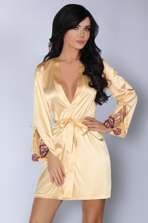 Szlafrok Parllie LC 90393-1 Sunglow X Collection Yellow Żółty LivCo Corsetti Fashion rozmiar - L/XL