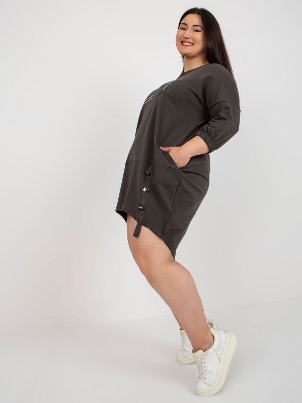 Tunika-RV-TU-7505.15-ciemny khaki rozmiar - ONE SIZE