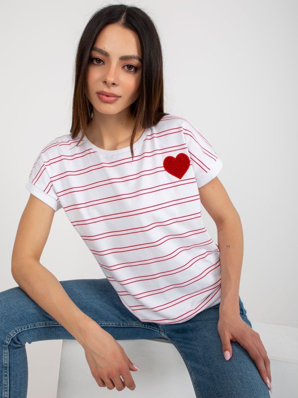 Bluzka-RV-BZ-8619.94-biało-czerwony rozmiar - L/XL