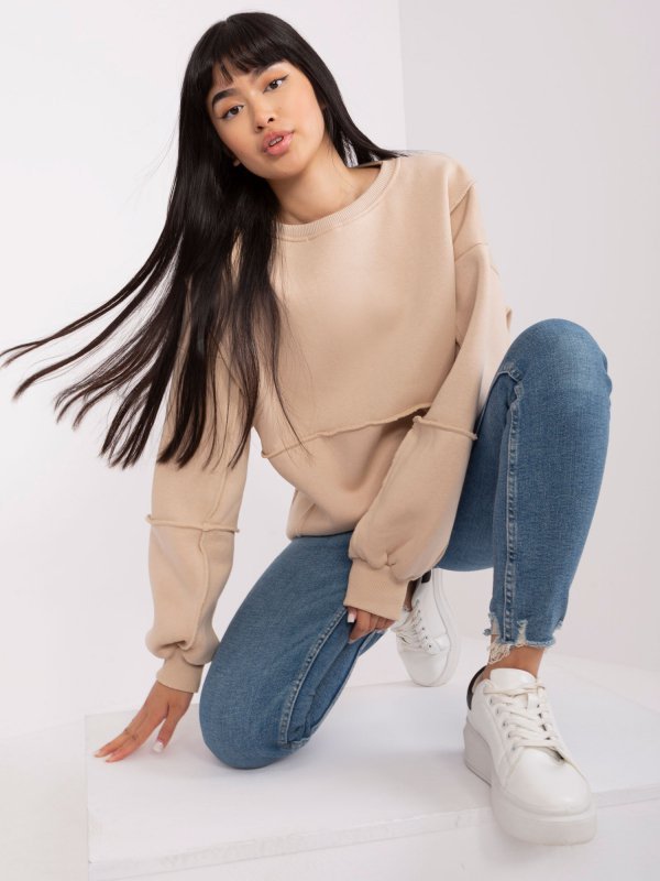 Bluza-EM-BL-763.00P-beżowy rozmiar - ONE SIZE