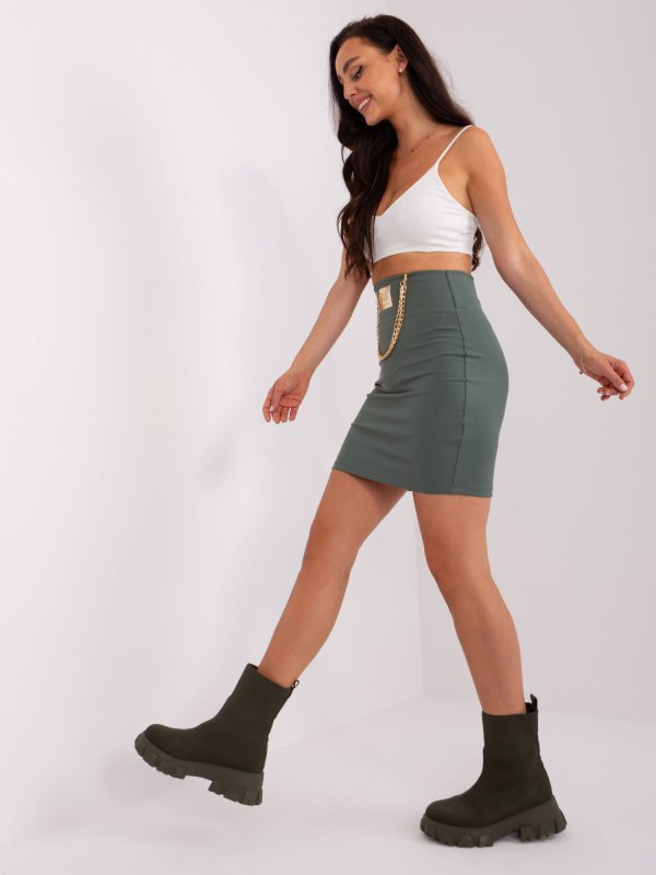 Spódnica-RV-SD-9029.32P-khaki rozmiar - S/M