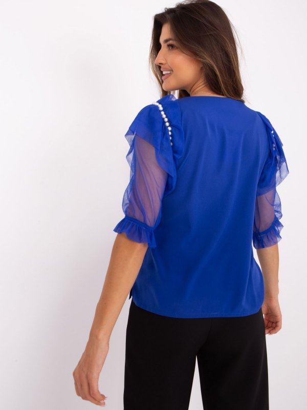 Bluzka-LK-BZ-506682.26P-kobaltowy rozmiar - 42