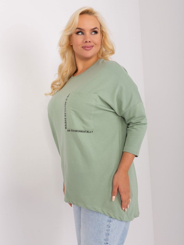 Bluzka-RV-BZ-9088.53P-pistacjowy rozmiar - ONE SIZE