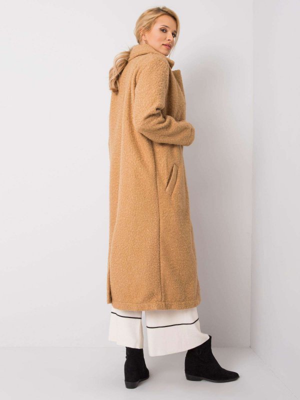 Płaszcz-217-PL-23335.86-camelowy rozmiar - M