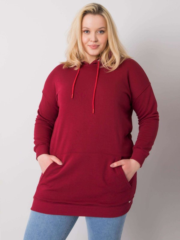 Bluza-RV-BL-6338.19X-bordowy rozmiar - XL