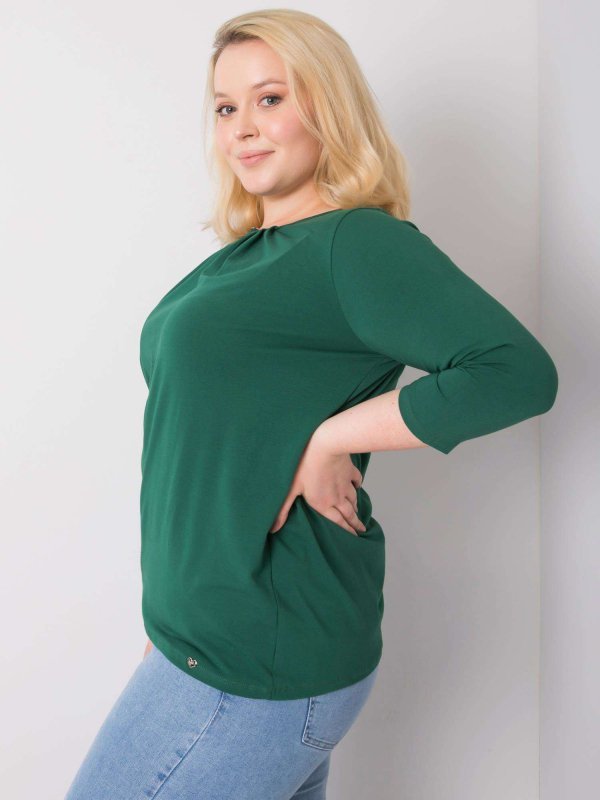 Bluzka-RV-BZ-6334.19P-ciemny zielony rozmiar - XL