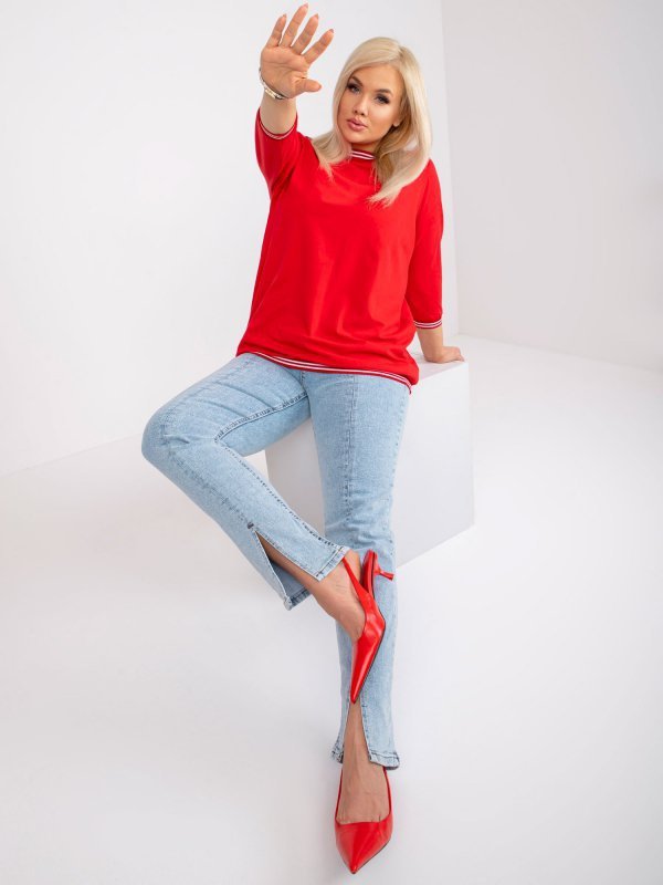 Bluzka-RV-BZ-6640.86-czerwony rozmiar - 3XL