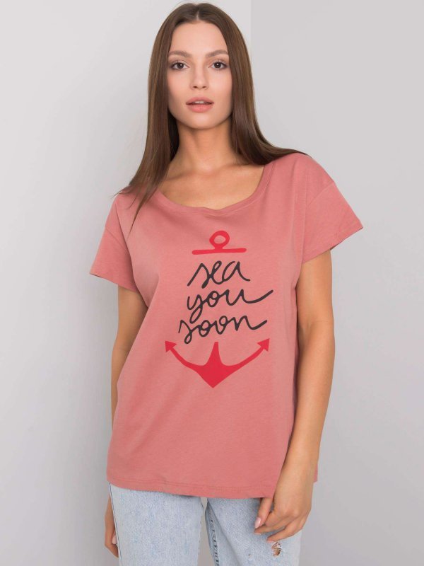 T-shirt-FA-TS-7196.74P-ciemny różowy rozmiar - ONE SIZE