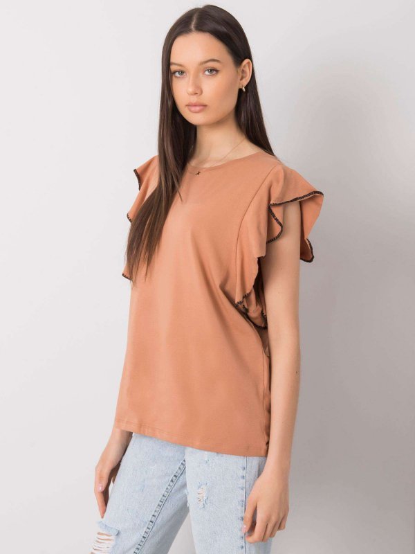 Bluzka-FA-BZ-7063.53P-camelowy rozmiar - ONE SIZE