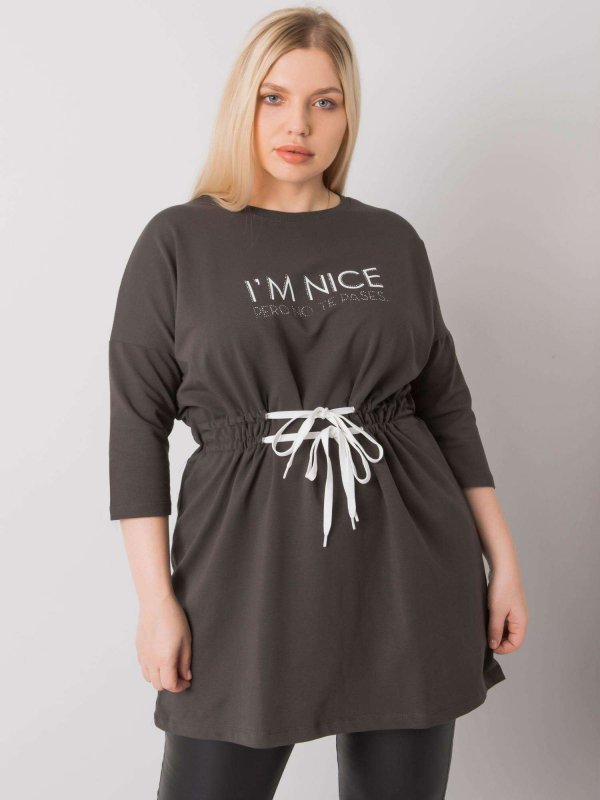 Tunika-RV-TU-7033.84P-ciemny khaki rozmiar - ONE SIZE