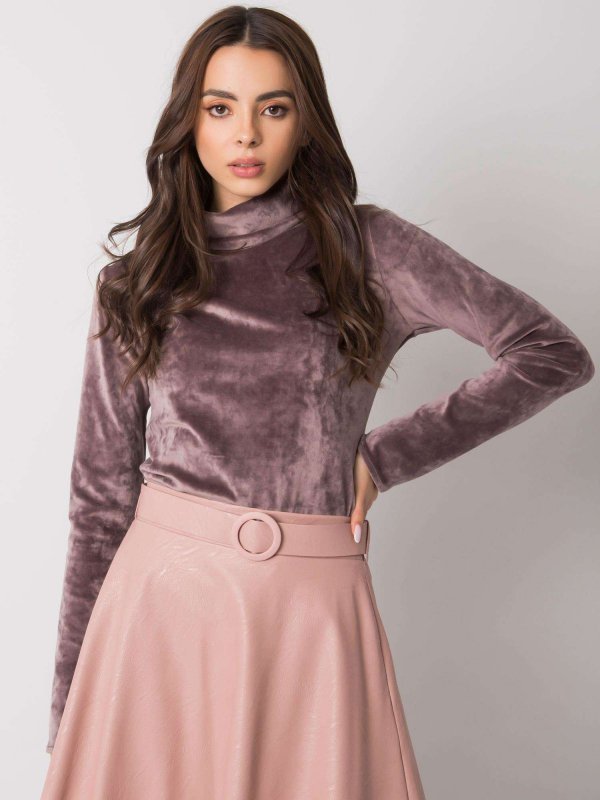 Bluzka-LK-BZ-508410.07P-ciemny bezowy rozmiar - M/L