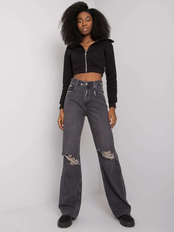 Spodnie jeans-RO-SP-PNT-05.12P-czarny rozmiar - 40