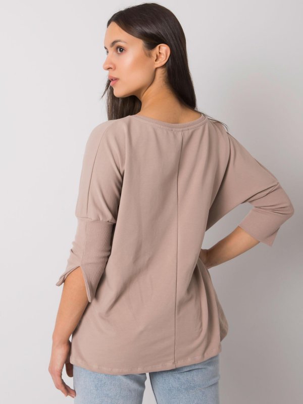 Bluzka-RV-BZ-7362.19-ciemny bezowy rozmiar - S/M