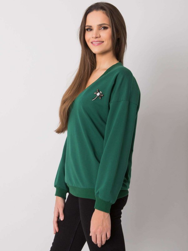 Bluza-RV-BL-7370.78P-ciemny zielony rozmiar - L/XL
