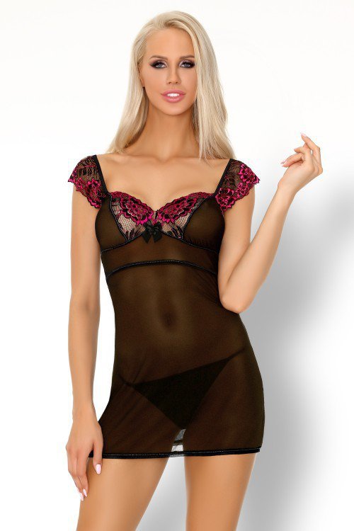 Zmysłowa Koszulka Damska Kinge LC 99187 Love Potion Black Czarny Collection LivCo Corsetti Fashion rozmiar - S/M