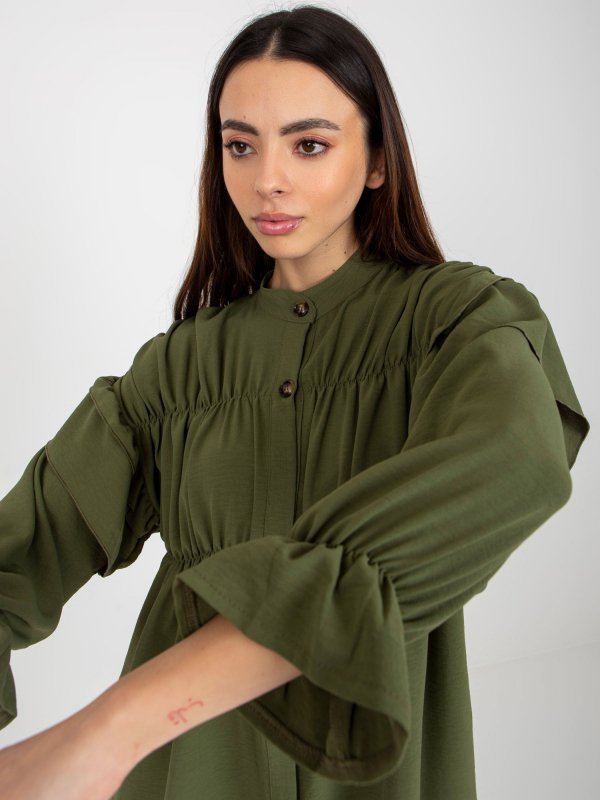 Koszula-TW-KS-BI-2021745.13X-khaki rozmiar - S