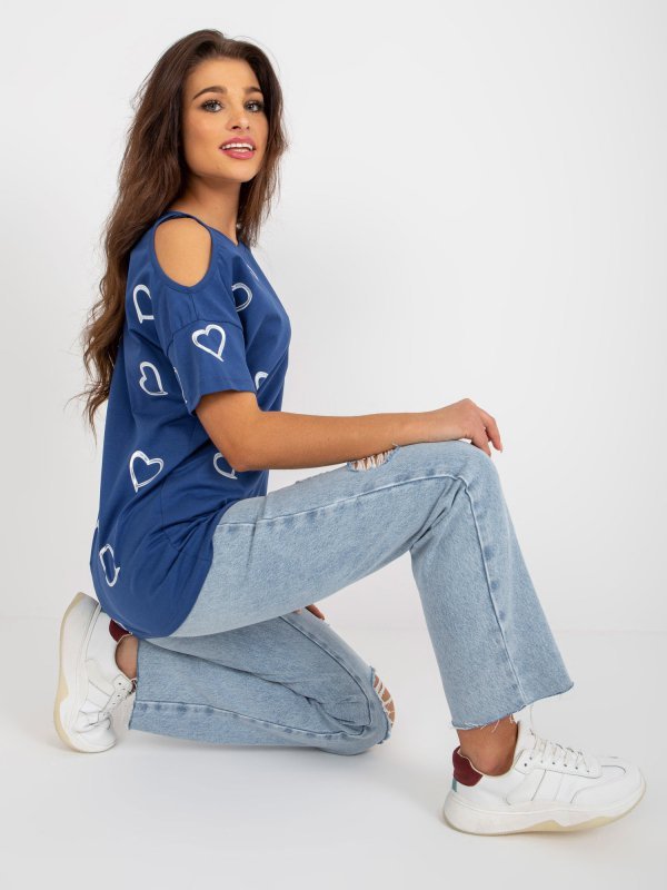 Bluzka-FA-BZ-8452.77-ciemny niebieski rozmiar - ONE SIZE