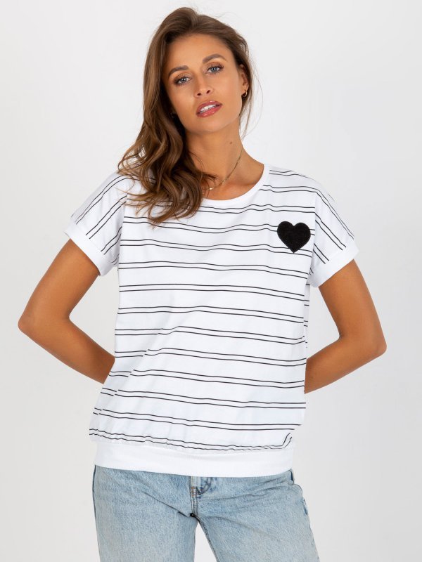 Bluzka-RV-BZ-8619.94-biało-czarny rozmiar - L/XL