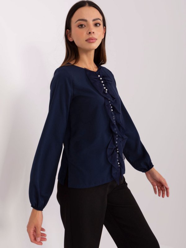 Bluzka-LK-BZ-506673.36-granatowy rozmiar - 38