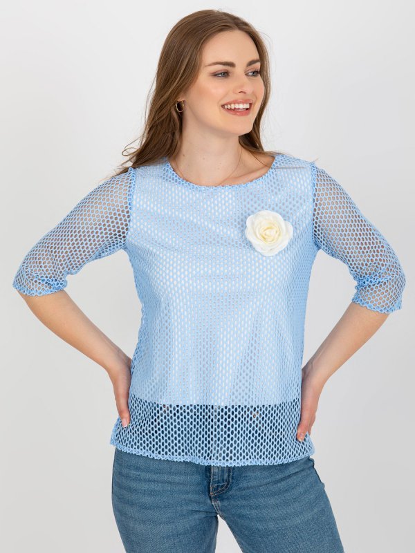 Bluzka-LK-BZ-506642.94-jasny niebieski rozmiar - 38