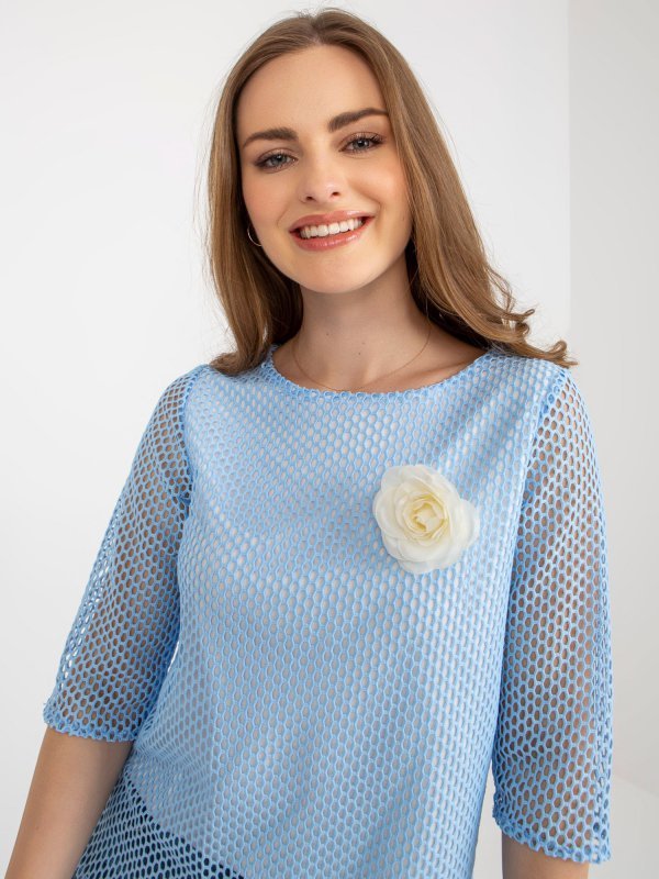 Bluzka-LK-BZ-506642.94-jasny niebieski rozmiar - 42