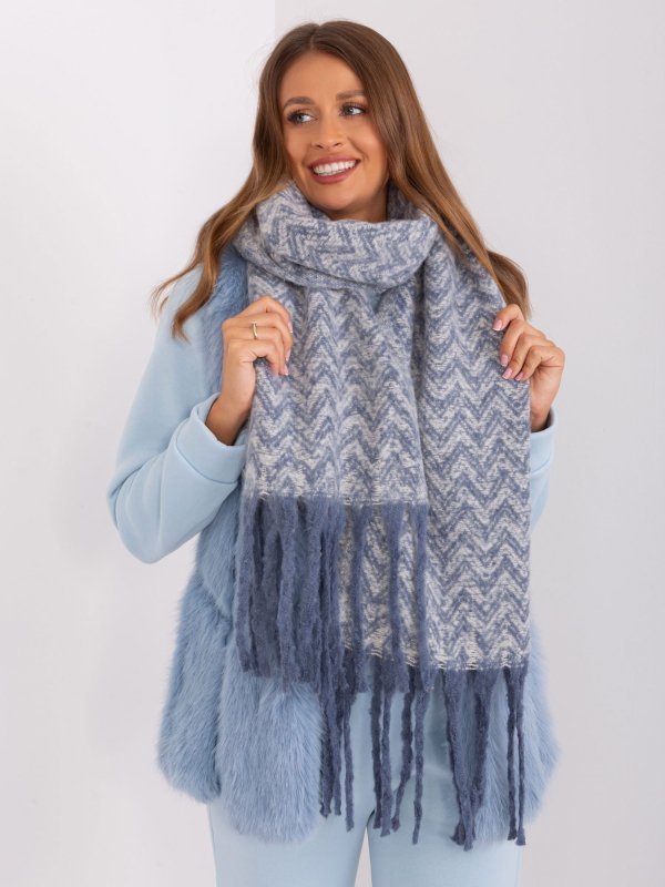Szalik-AT-SZ-23125.75-biało-niebieski rozmiar - ONE SIZE