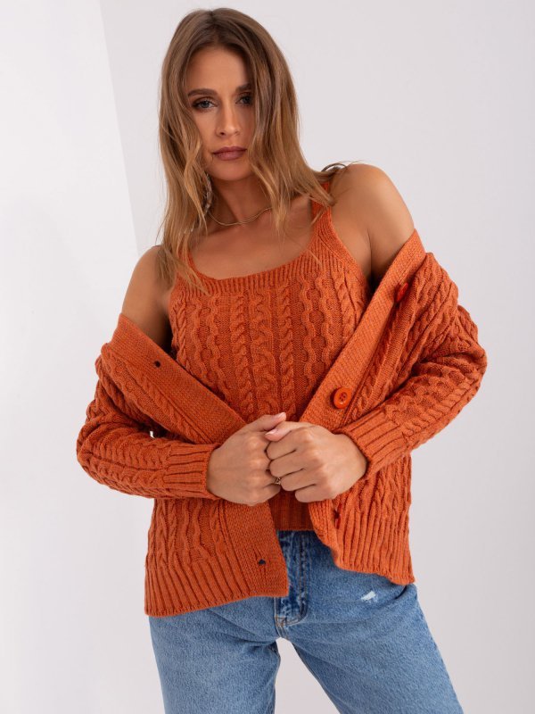 Komplet-BA-KMPL-8018.88P-ciemny pomarańczowy rozmiar - ONE SIZE