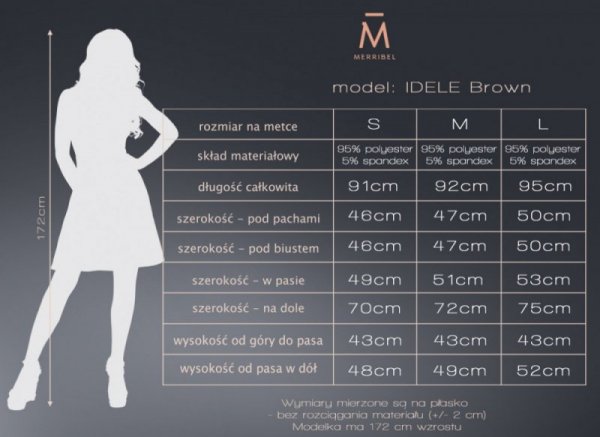 Sukienka Idele Brown 85328 rozmiar - M