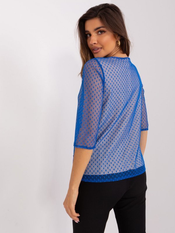 Bluzka-LK-BZ-506729.63P-ciemny niebieski rozmiar - 40