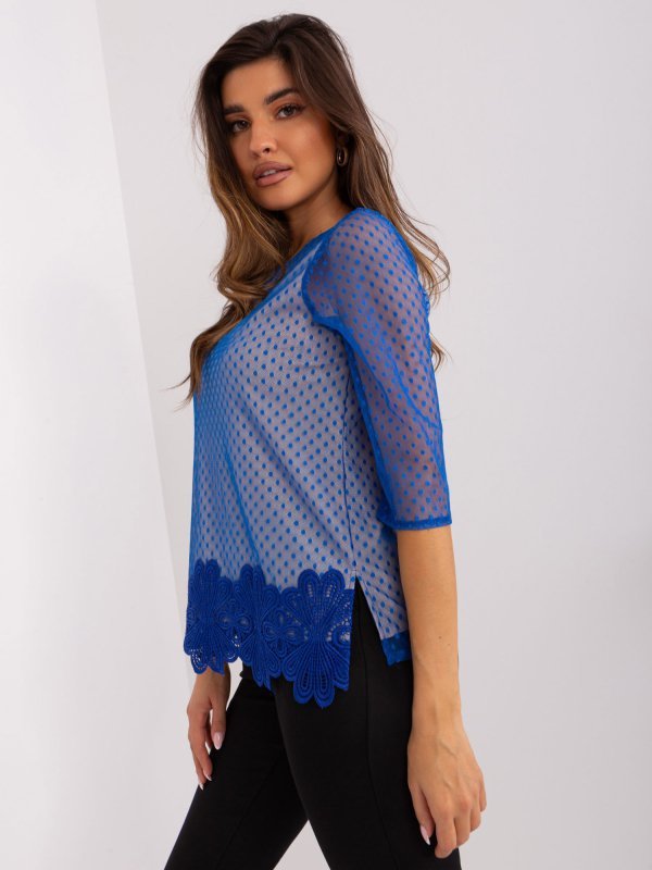 Bluzka-LK-BZ-506729.63P-ciemny niebieski rozmiar - 42