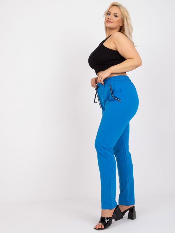 Spodnie dresowe-RV-DR-4765.52-niebieski rozmiar - 2XL