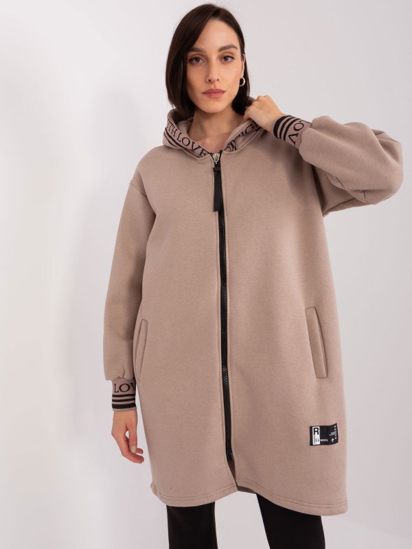 Bluza-RV-BL-9225.96P-ciemny bezowy rozmiar - S/M