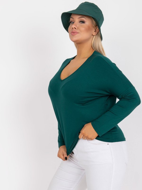 Bluzka-RV-BZ-7302.23-ciemny zielony rozmiar - ONE SIZE