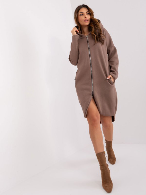 Bluza-RV-BL-4858-2.97P-brązowy rozmiar - S/M