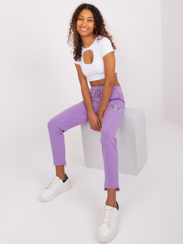 Spodnie dresowe-RV-DR-8835.10-fioletowy rozmiar - L/XL
