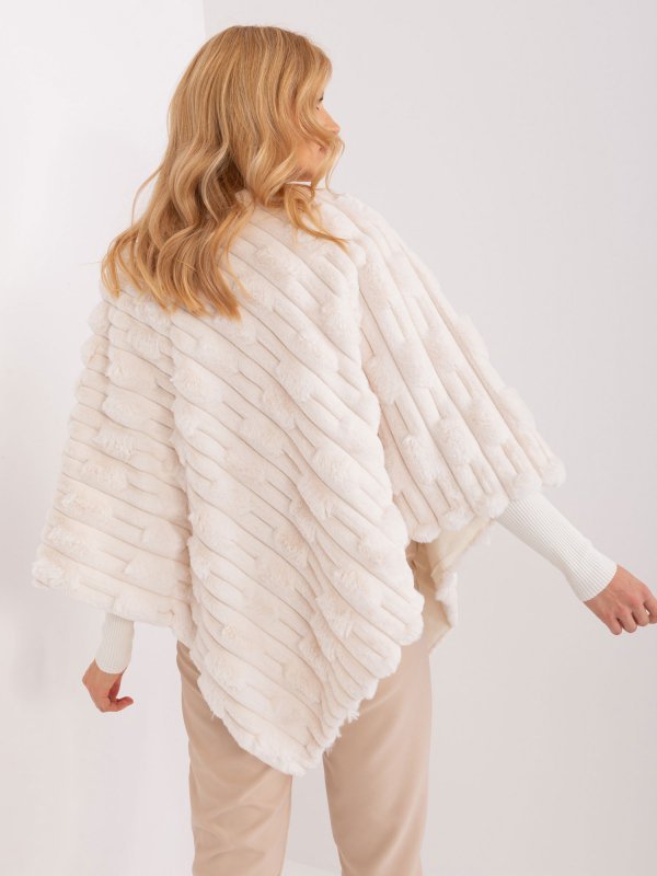 Poncho-AT-PN-2347.68-ecru rozmiar - ONE SIZE