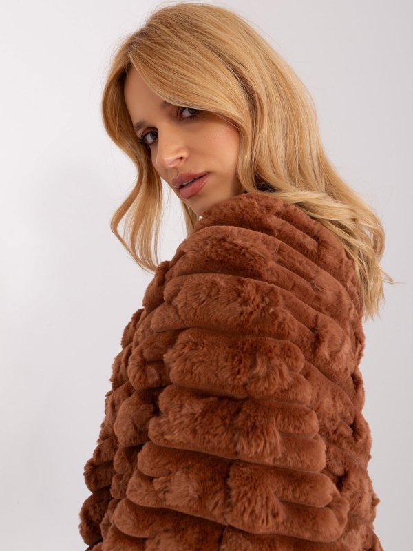 Poncho-AT-PN-2347.16-jasny brązowy rozmiar - ONE SIZE