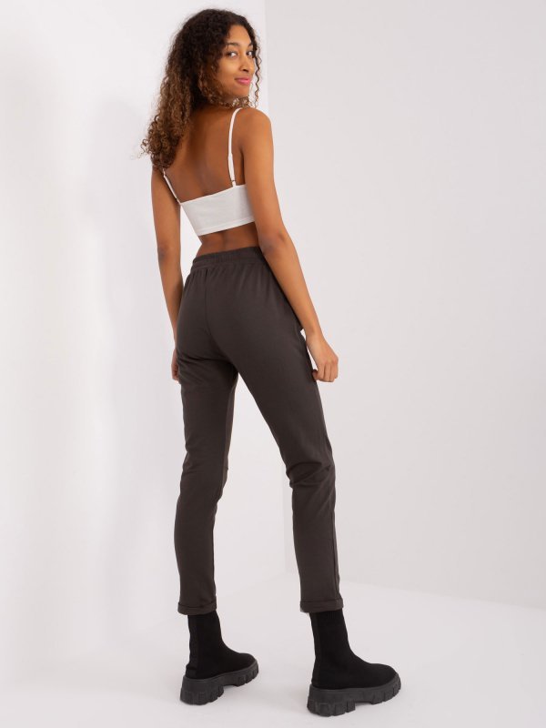 Spodnie dresowe-RV-DR-7517.22-khaki rozmiar - M