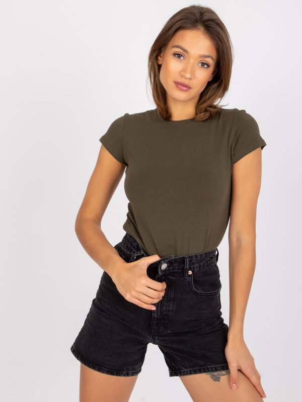 T-shirt-RV-TS-4623.99-ciemny khaki rozmiar - XS